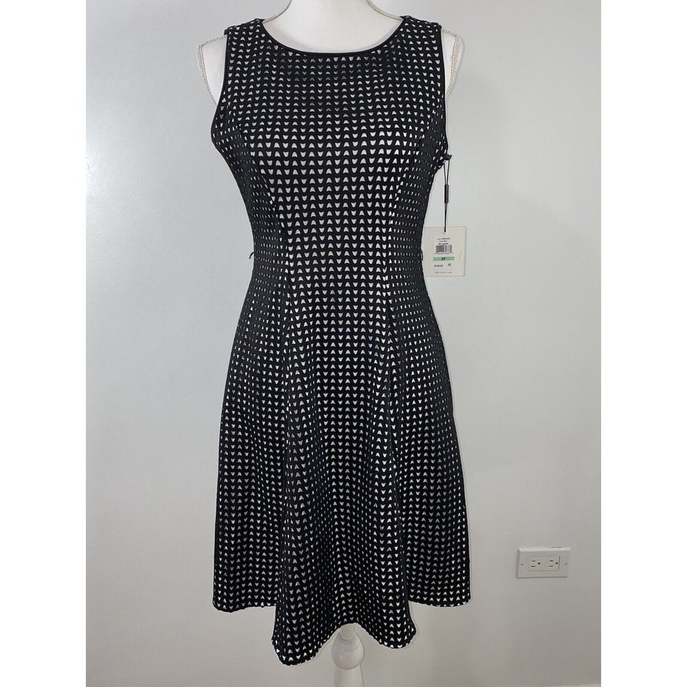 Calvin Klein Fit & Flare Laser Cut Dress Size 8P NWT